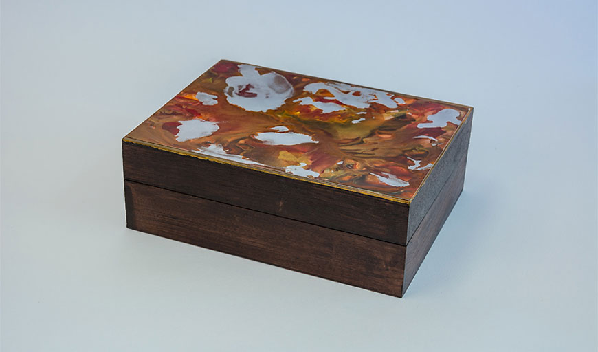 Holzschatulle mit Palettatechnik