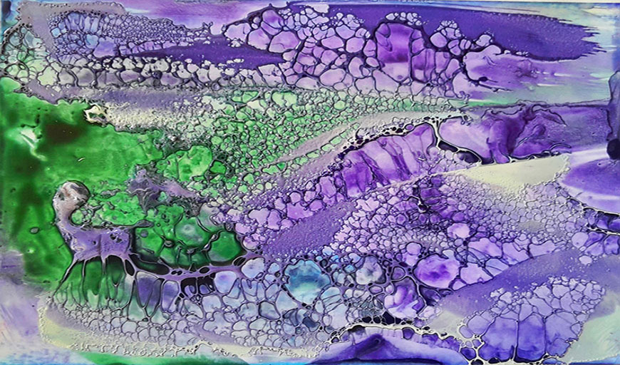 Encaustic mit Schellacktechnik