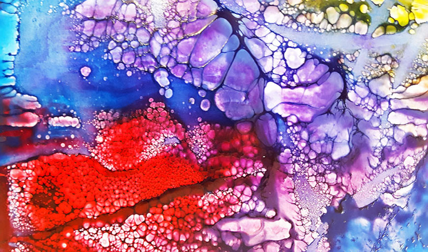 Encaustic mit Schellacktechnik