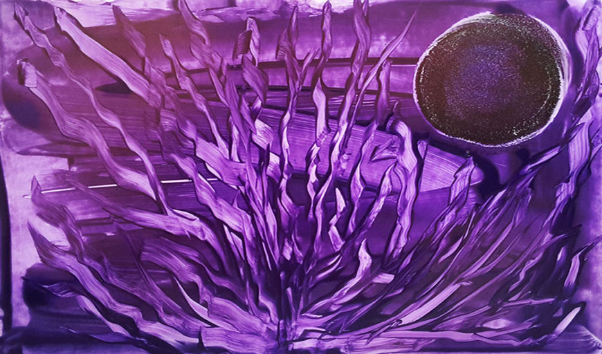 Malplatte mit Effektschwamm