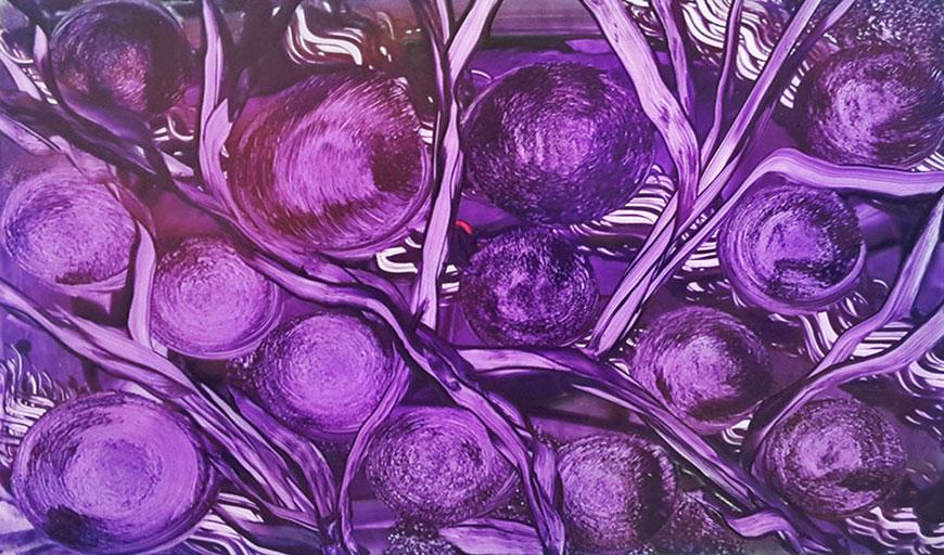 Malplatte mit Effektschwamm