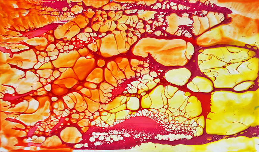 Encaustic mit Schellacktechnik
