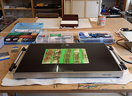 Encaustic-Ecke, Obing, Chiemgau Arbeitsbereich